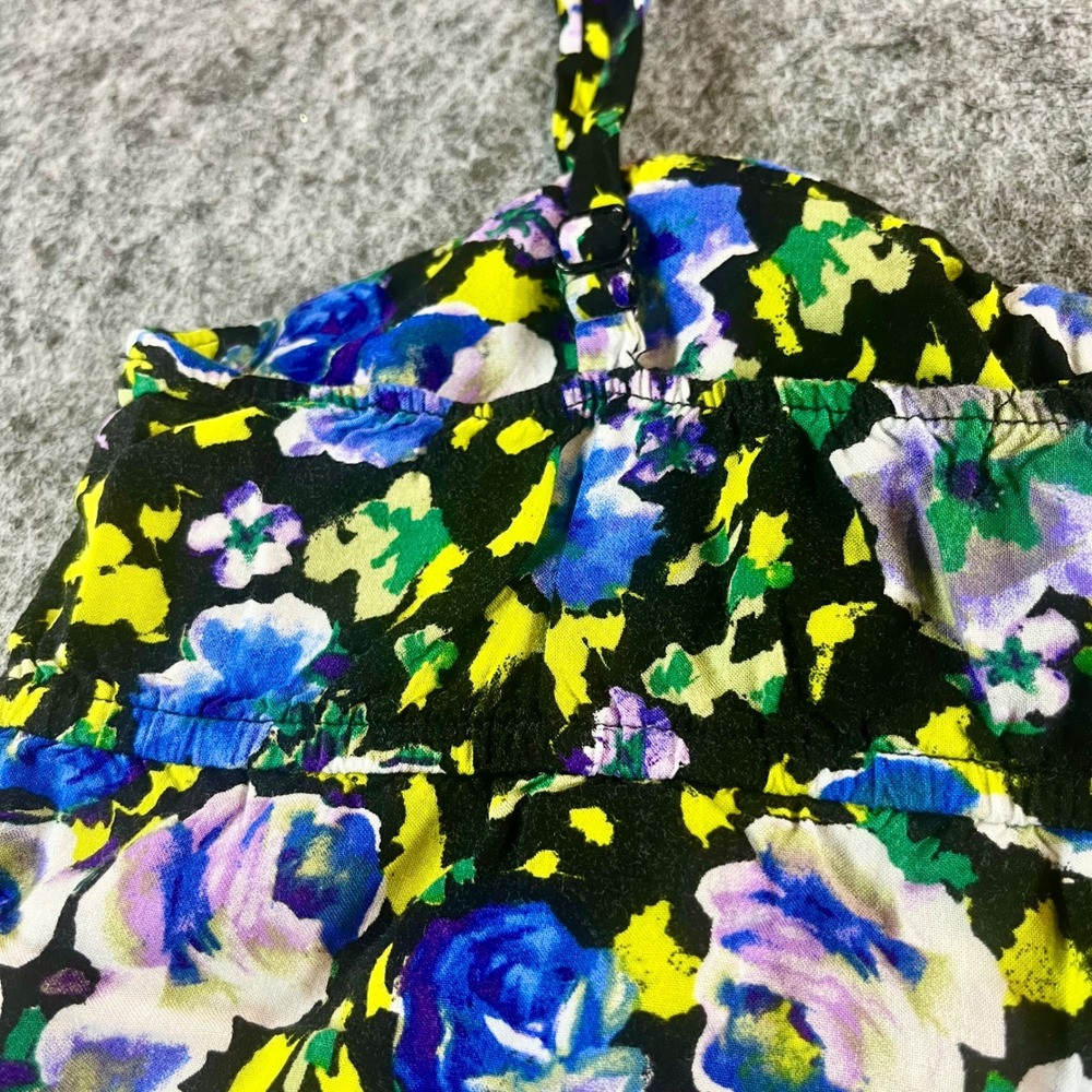 Kirra Pacsun Floral Camisole Tank Top Womens M Blue Black Boho Babydoll Y2K 90s - Picture 7 of 12